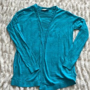 Women Loft cardigan blue-green (teal) size medium